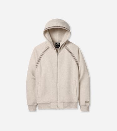 UGG Veste à fermeture éclair intégrale Tasman in Caribou Heather, Taille 2XL