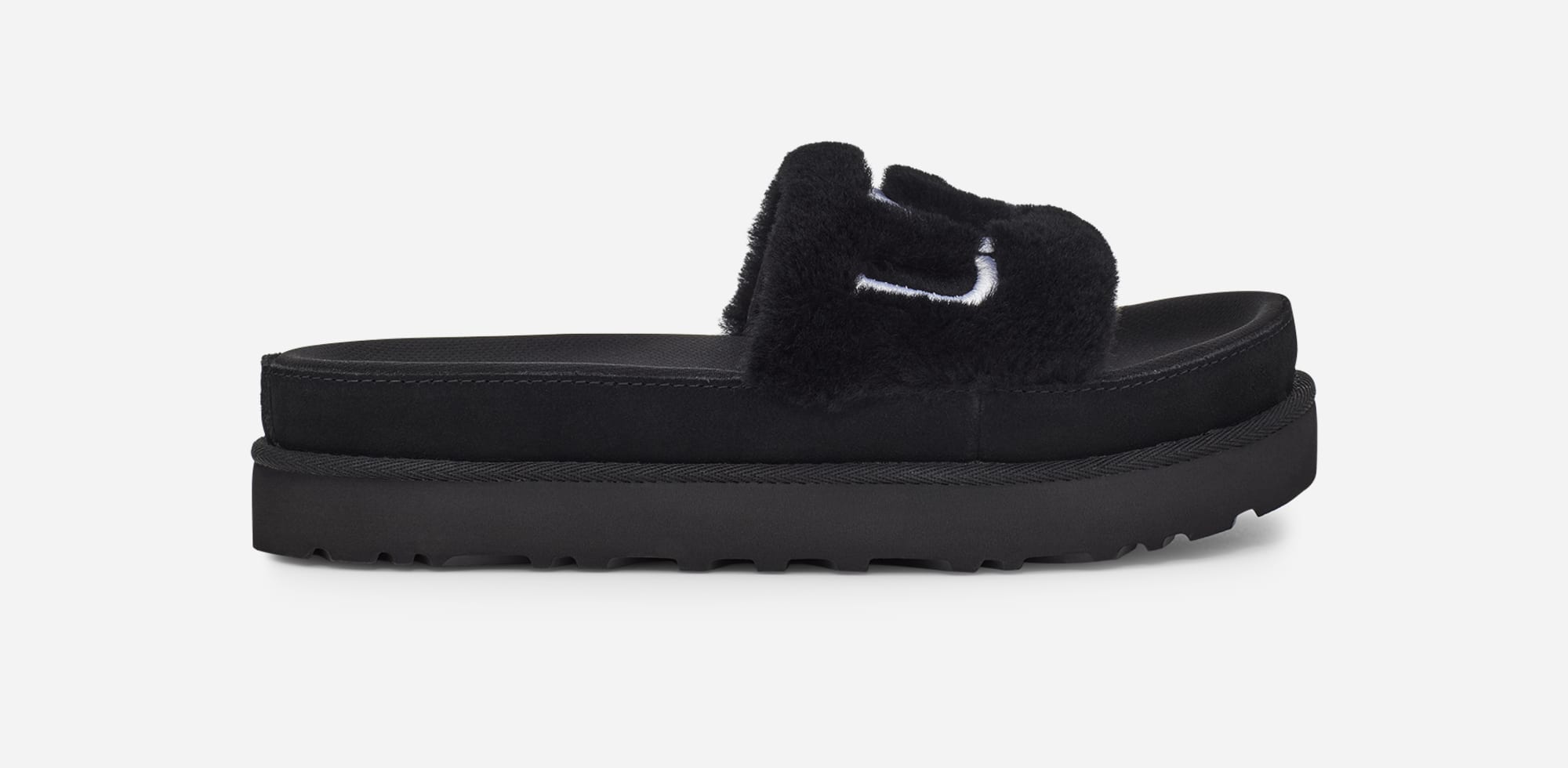 UGG® Laton Fur Slide for Women in Black