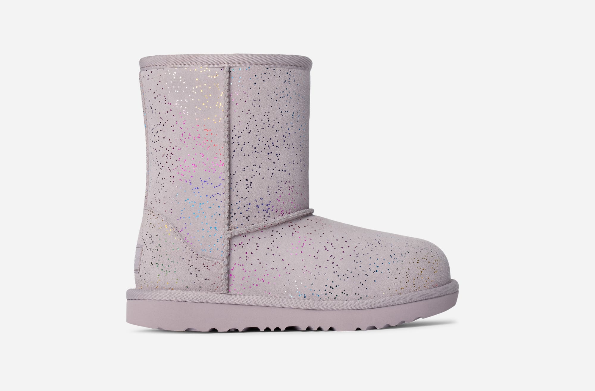 UGG® Classic II Shimmer Sky Boot in Pale Smoke/Rainbow Metallic