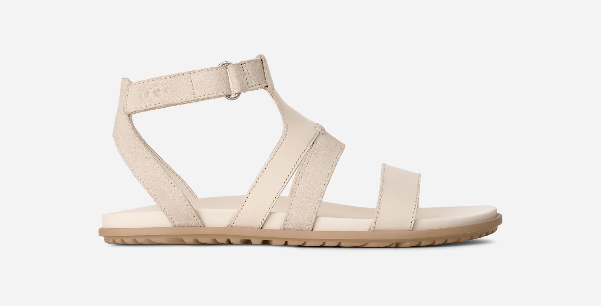 UGG® Solivan Ankle Sandal in White
