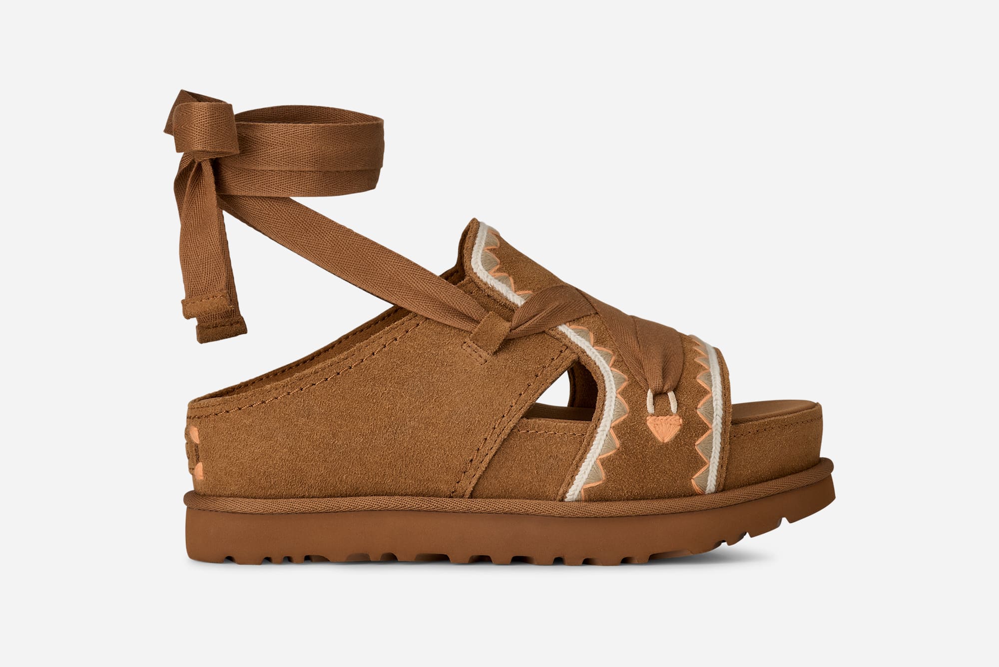 UGG® Goldenstar Hi Artistitch Sandal in Brown