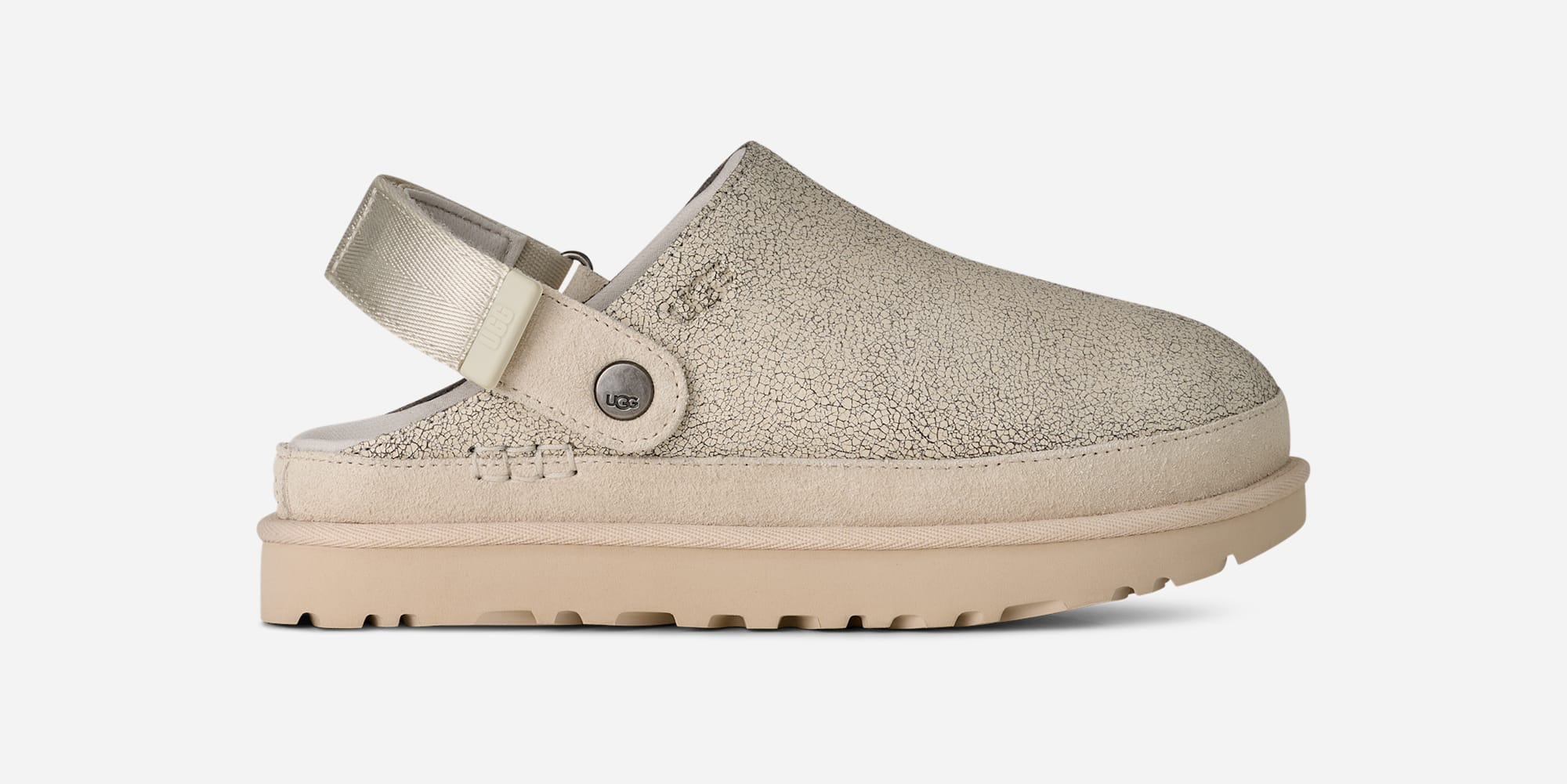 UGG® Goldenstar Crackle Clog in Crackle White