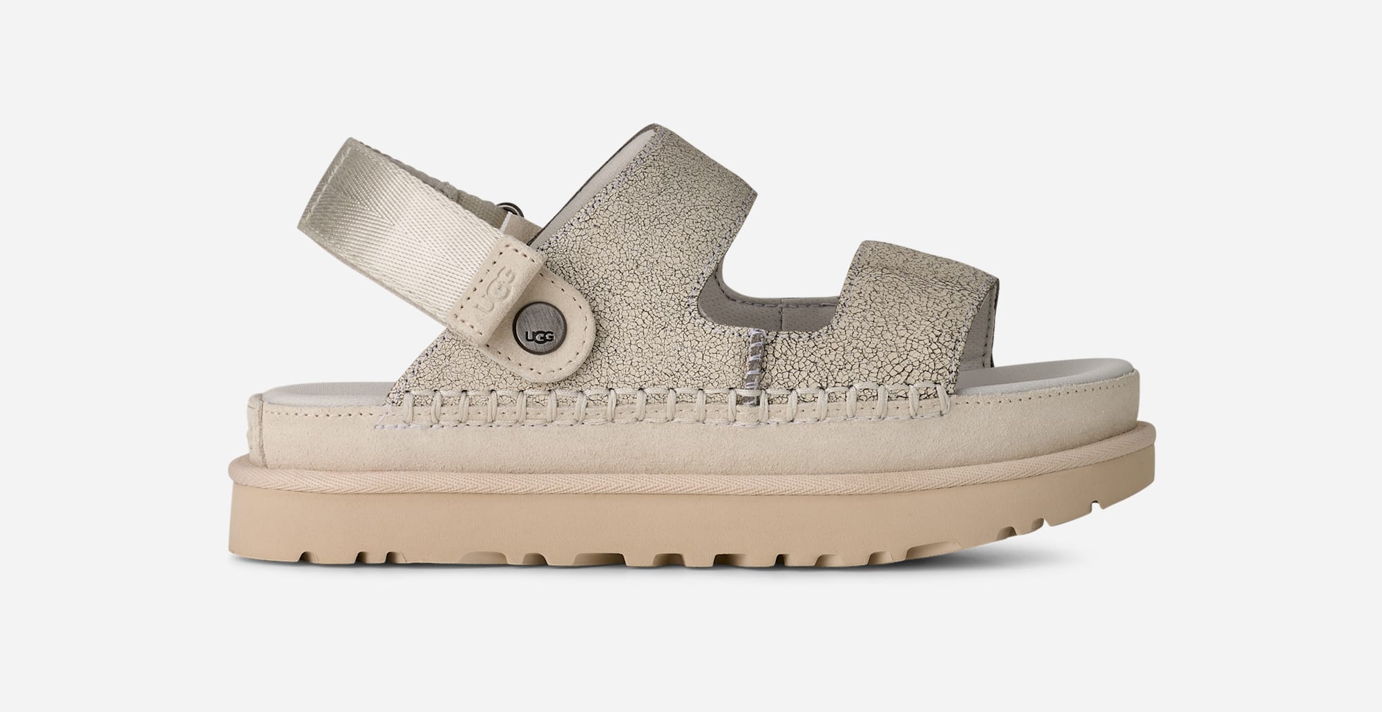 UGG® Goldenstar Crackle Glide in Sandal in Crackle White