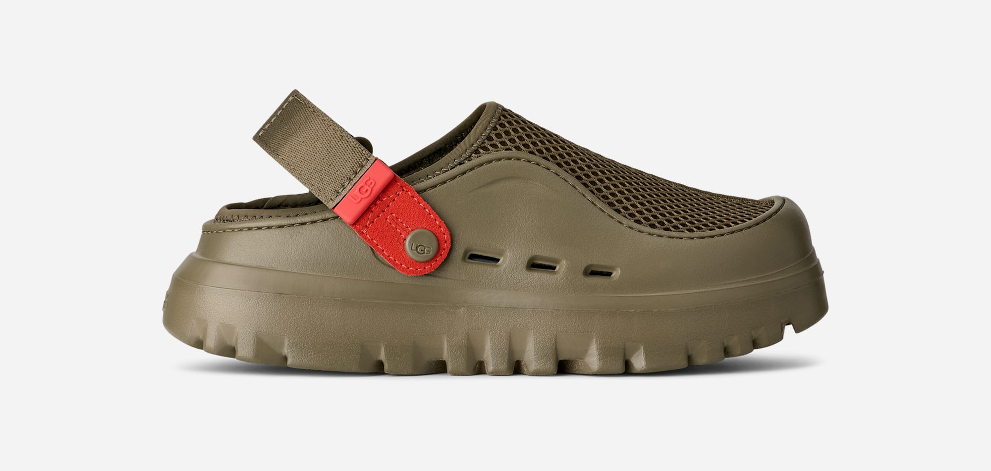 UGG® PeakMod Breathe Clog in Burnt Olive/Red Pepper