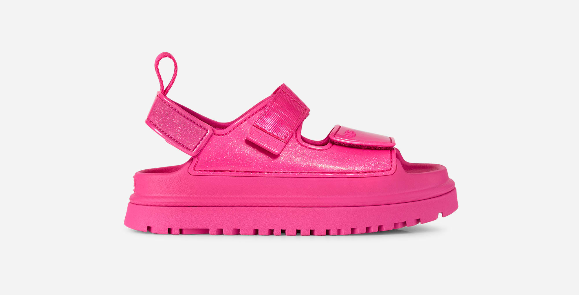UGG® GoldenGlow Glossy Sparkles Sandal in Deep Coral