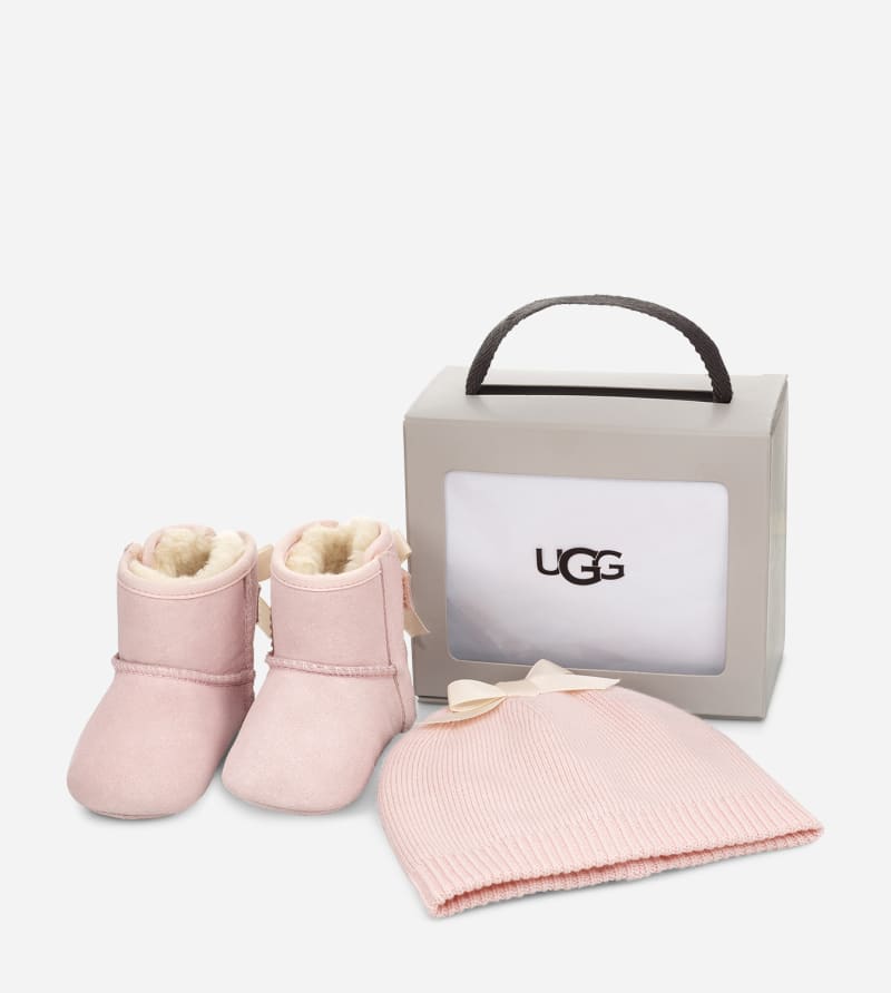 UGG Jesse Bow II & Beanie Suede Boots in Pink