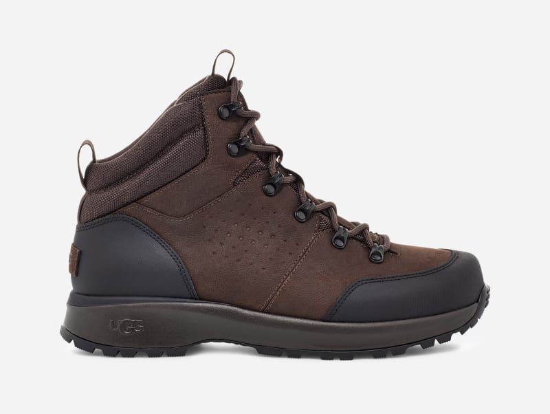 UGG Men's Emmett Boot Mid Leather Cold Weather Boots in Chestnut