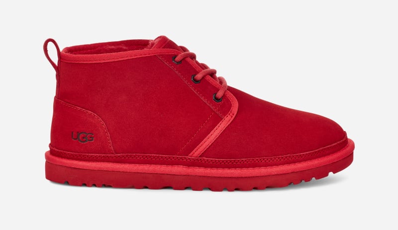 UGG Men's Neumel Leather Shoes Chukka Boots in Samba Red