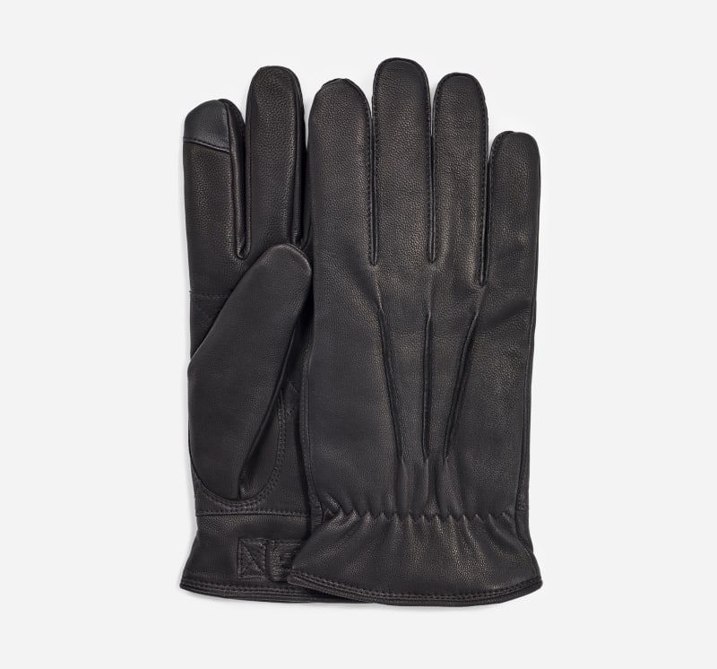 UGG Three Point Leather Glove for Men in Black