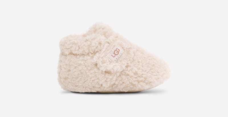 UGG Bixbee Terry Cloth Bootie in Natural Curly Faux Fur