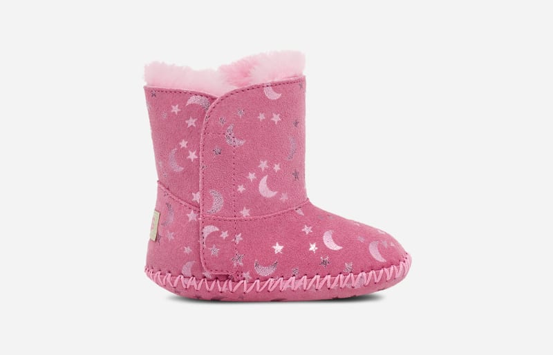UGG Caden Moon And Stars Boot in Pink, Maat 20.5, Wol/Rubber