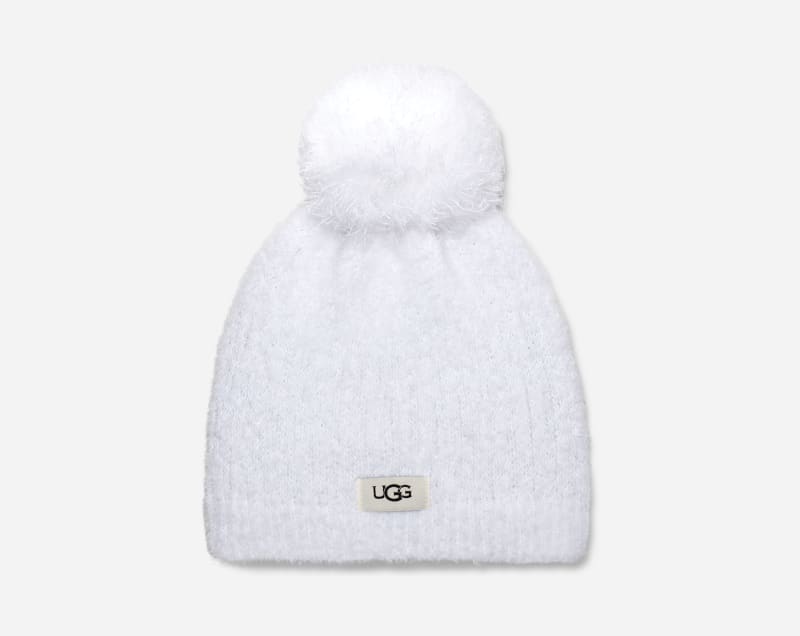UGG Brushed Wool Hat With Pom