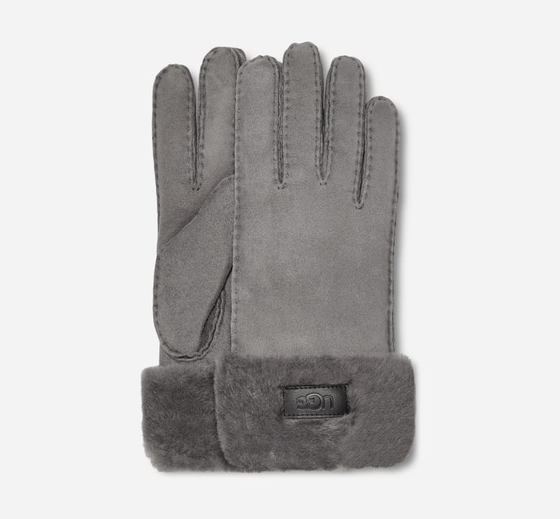UGG Turn Cuff Glove for Women in Grey