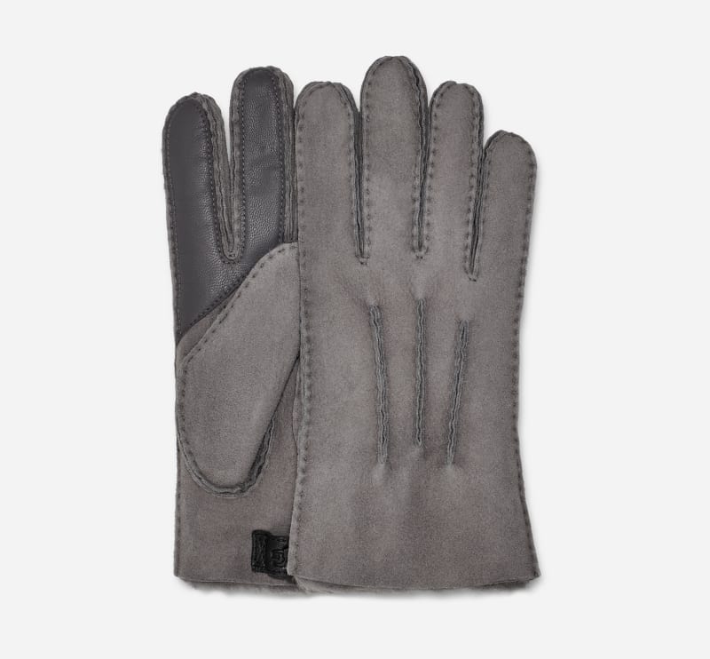 UGG Contrast Sheepskin Tech Glove for Men in Grey