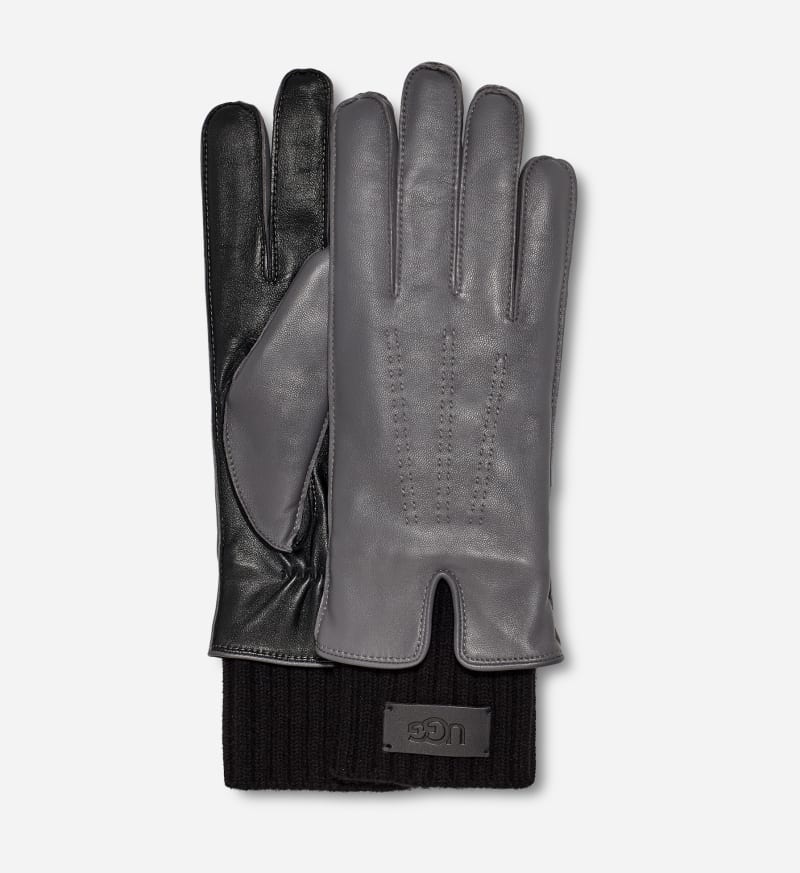 UGG Leather Tech Knit Cuff Glove for Women