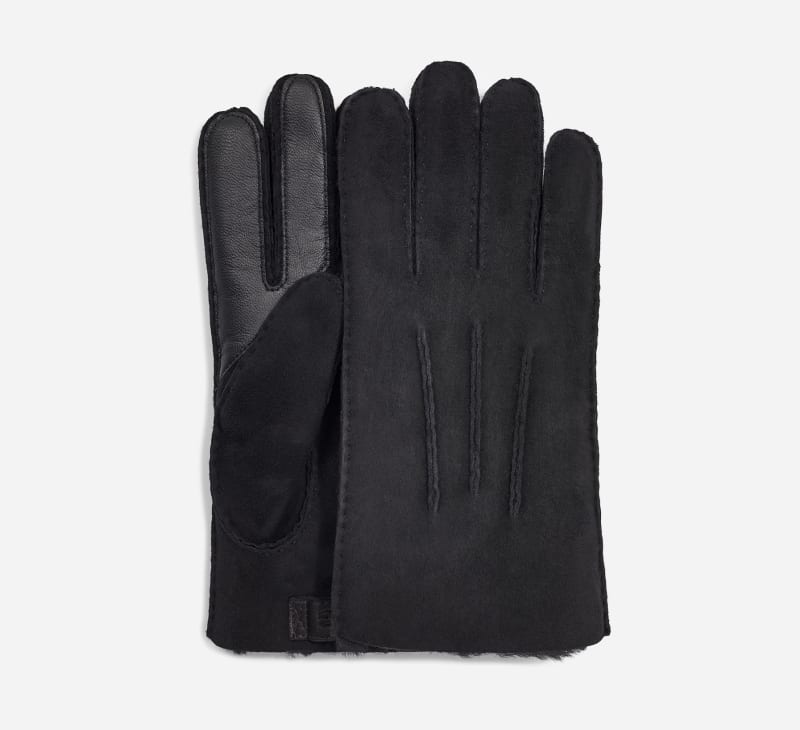 UGG Contrast Sheepskin Handschoenen voor Heren in Black