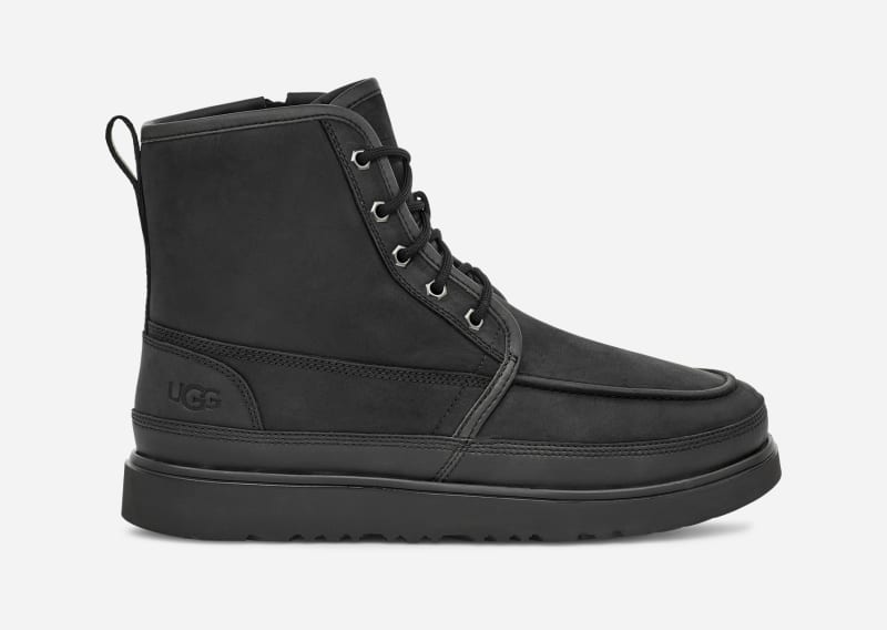 UGG Men's Neumel High Moc Weather Leather Classic Boots in Black Tnl