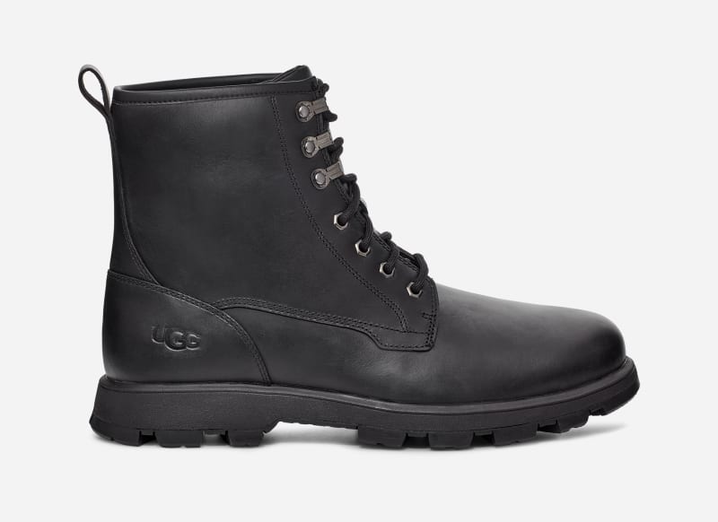 UGG Men's Kirkson Leather Cold Weather Boots in Black Leather