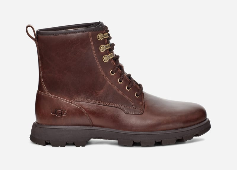 UGG Men's Kirkson Leather Cold Weather Boots in Chestnut Leather