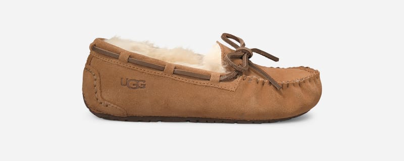 UGG Kids' Dakota Slipper Suede Slippers in Brown/, Size 1
