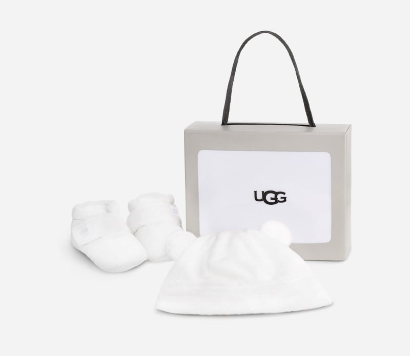 UGG Bixbee Boot and Beanie for Kids in Blanc De Blanc