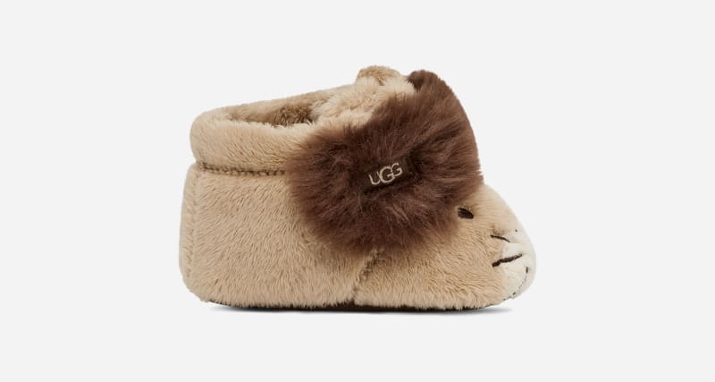 UGG Bixbee Lion Stuffie Faux Fur/Fleece Boots in Sand/Chocolate