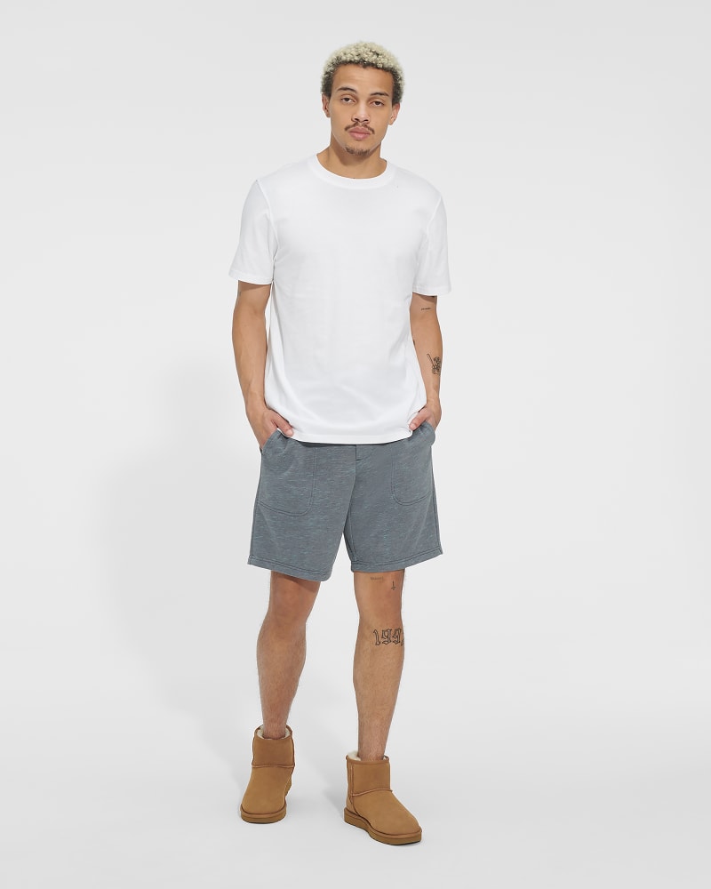 UGG Men's Ernie Short Melange Cotton Blend Shorts in Grey Neon Melange