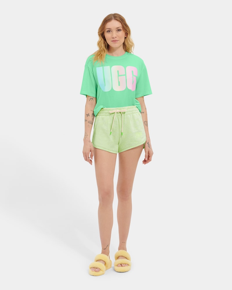 UGG Elliana Melange Shorts in Green Neon Melange