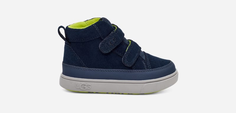 UGG® Rennon II Weather Sneaker voor Grote Kinderen in Concord Blue, Maat 23.5, Leder