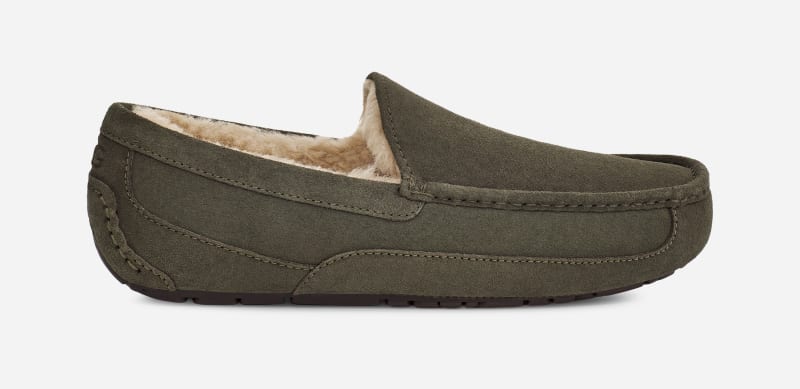 UGG Ascot Chaussons pour Homme in Green, Taille 50.5, Cuir