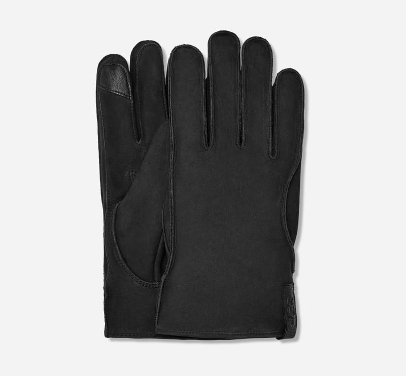 UGG Leather Clamshell Logo Glove for Men | UGG EU in Black