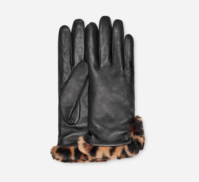 UGG® Leather Faux Fur Vent Glove for Women