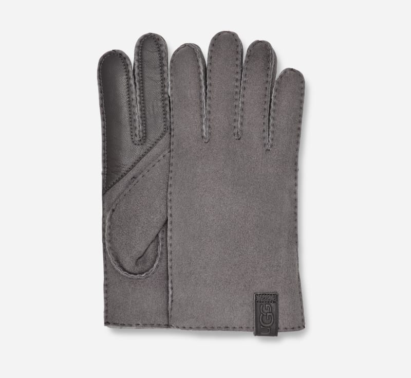 UGG Sheepskin handschoenen met overhandse stiknaden voor Heren in Grey