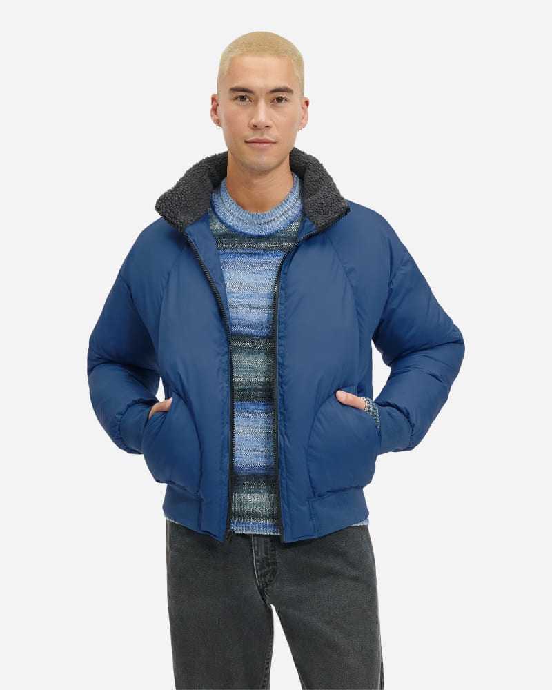 UGG Damion Sherpa Puffer Jacket for Men in Blue