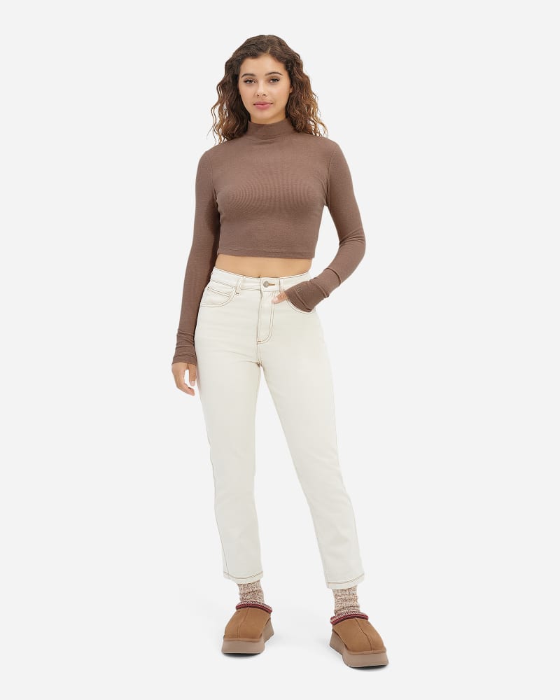 UGG Nimah Ribbed Mock Neck Top for Women