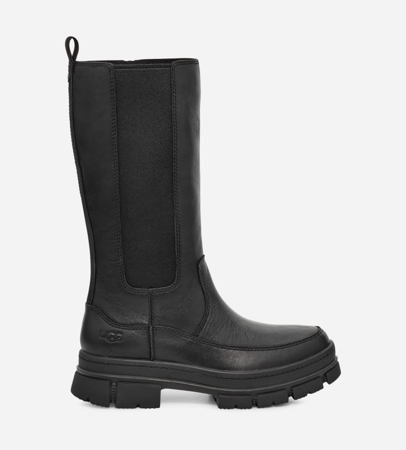 UGG Women's Ashton High Chelsea Leather Boots in Black
