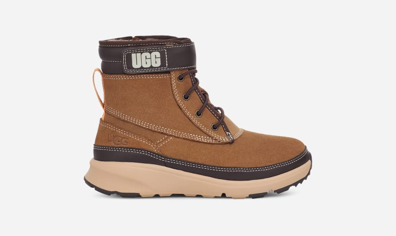 UGG Kids' Arren Weather Suede Cold Weather Boots in Chestnut/Stout