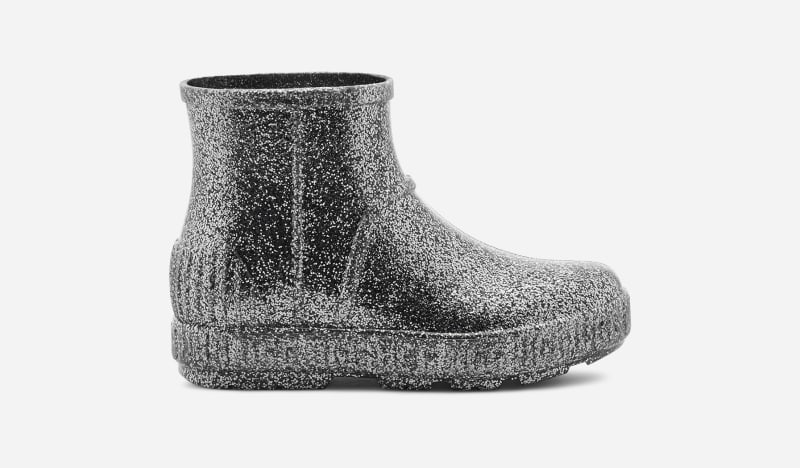 UGG Kids' Drizlita Glitter Synthetic Rain Boots in Glitter Grey
