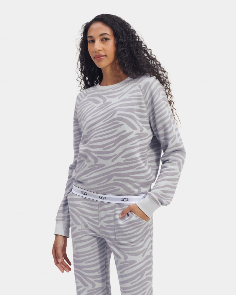 UGG Haut à imprimé Nena pour Femme in Cloudy Grey Zebra