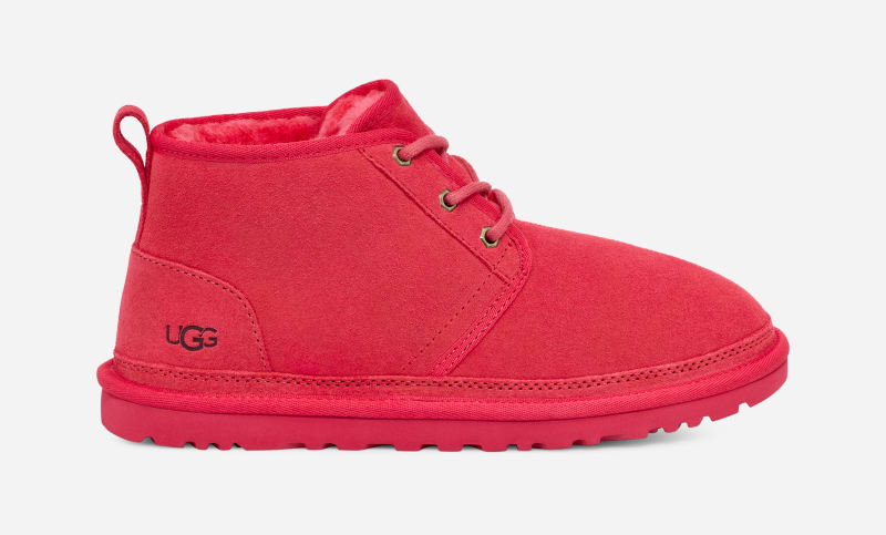 UGG Men's Neumel Leather Shoes Chukka Boots in Hibiscus Pink
