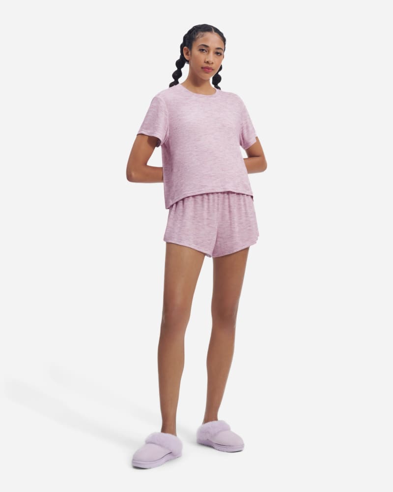 ugg ensemble short et haut aniyah pour femme in pink multi heather, taille l, ecovero™