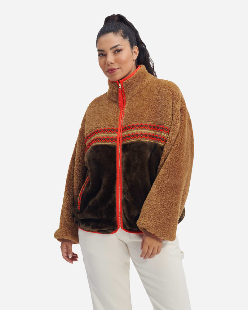 UGG Marlene Braid Sherpa Jacket for Women