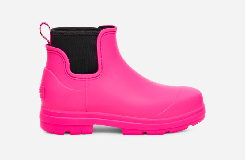 UGG Women's Droplet Synthetic/Textile Rain Boots in Taffy Pink