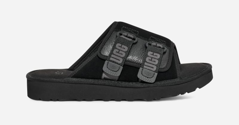 UGG® Men's Goldencoast Strap Slide Suede Sandals in Black