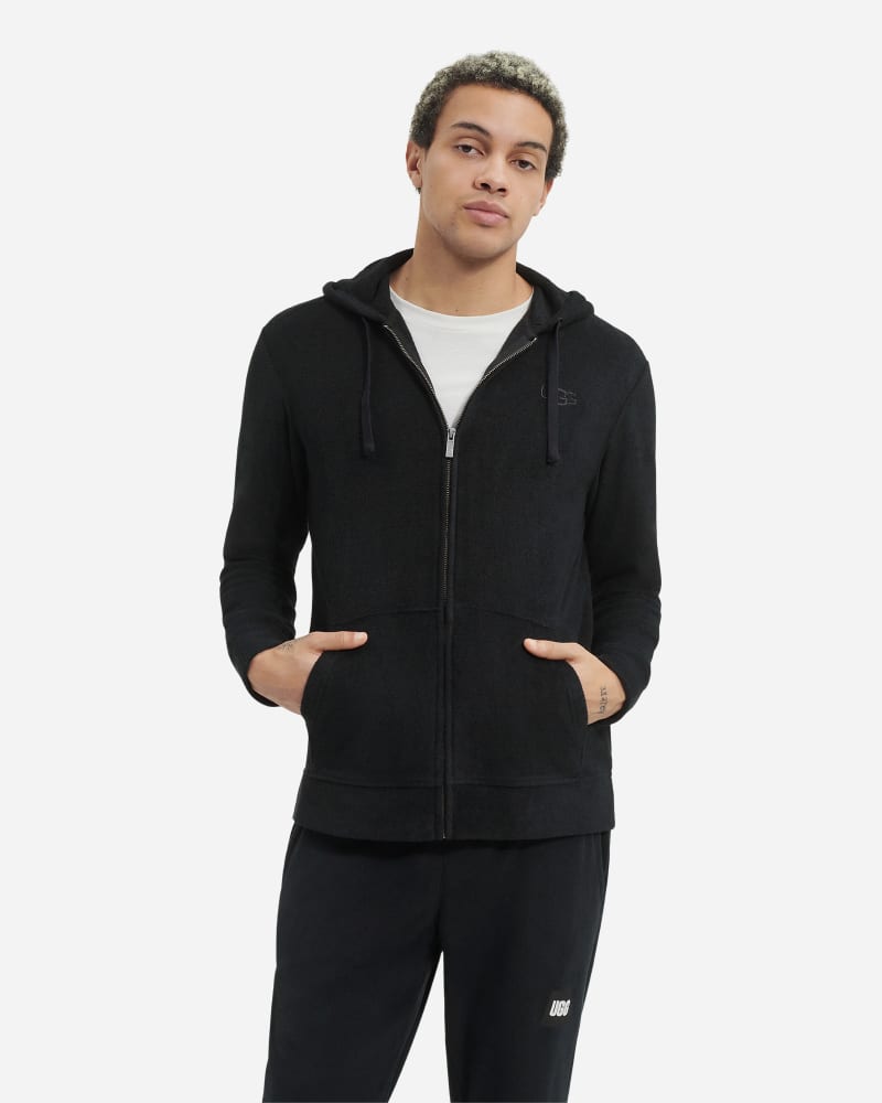 ugg sweat à capuche edmond pour homme in tar, taille s, viscose