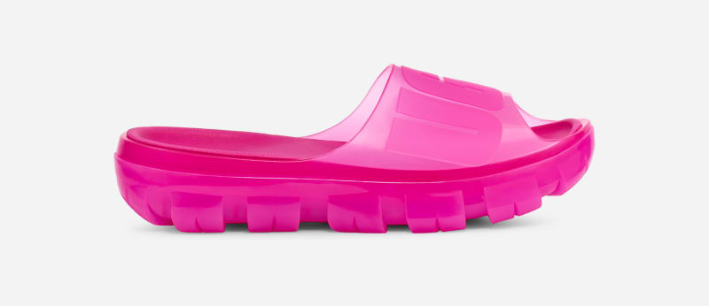 UGG Women's Jella Clear Slide Synthetic Sandals in Dragon Fruit