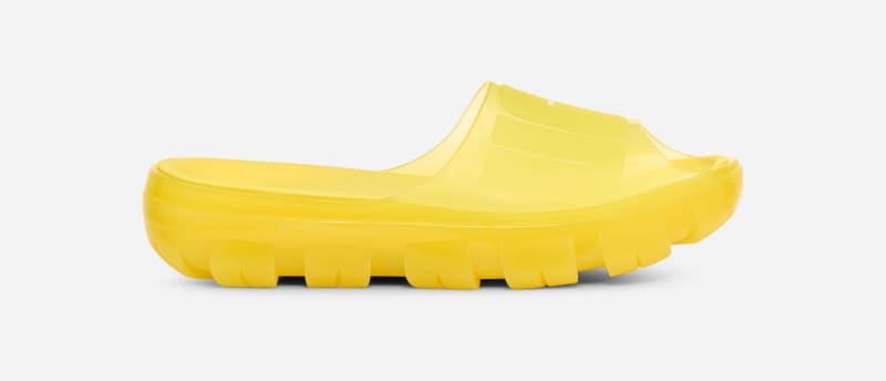 UGG Women's Jella Clear Slide Synthetic Sandals in Sunny Yellow