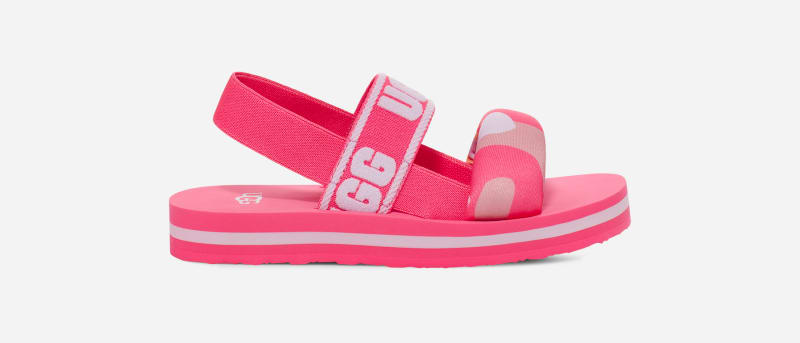 UGG Kids' Zuma Sling Camopop Nylon Sandals in Taffy Pink