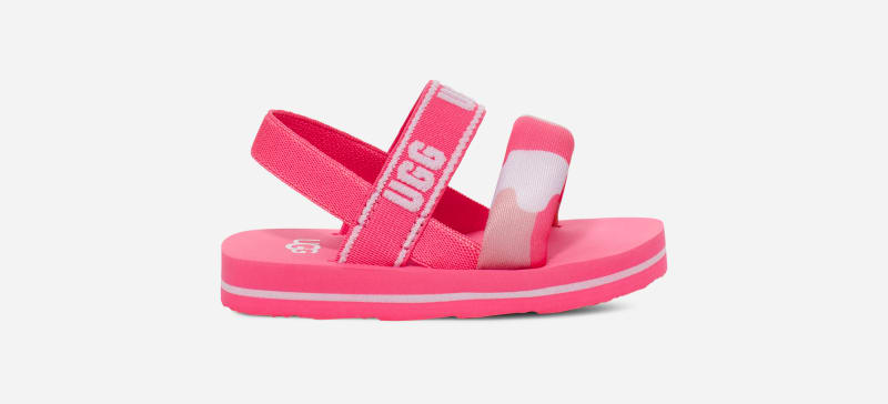 UGG Zuma Sling Camopop Nylon Sandals in Taffy Pink