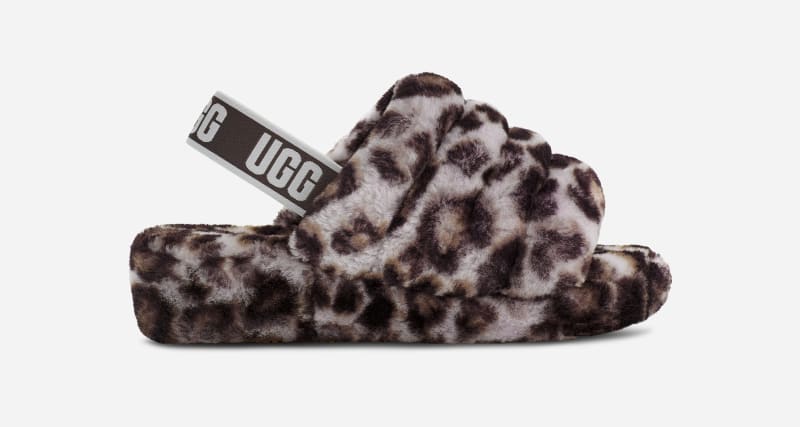 UGG Fluff Yeah Panther Print Slide for Women